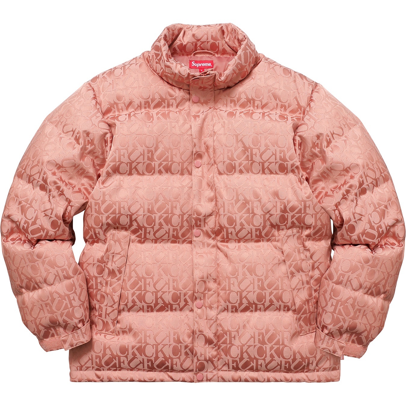 Fuck Jacquard Puffy Jacket view 2
